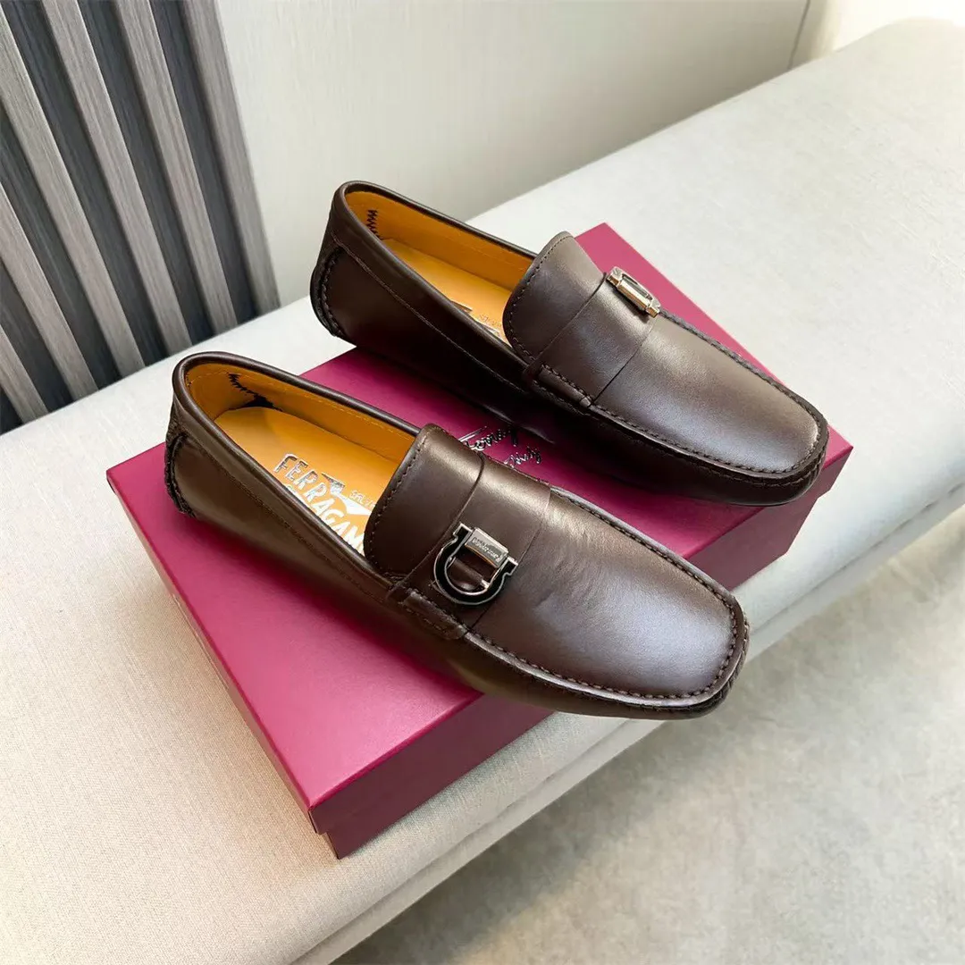 Men's shoes 💰560 Ferragamo new high-end quality 🔥 black cowhide ➕ cowhide lining size 38-45